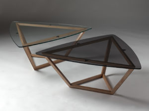 Machined Mantis glass Coffee Tables