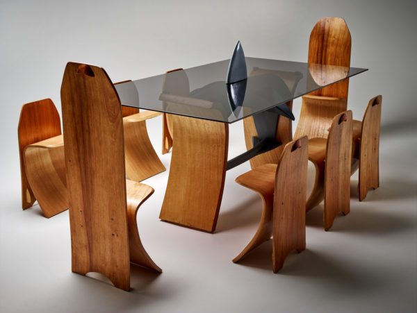 The Waveform 8-seater Shark Table with Lip Service Dining Chairs