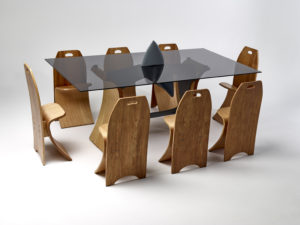 8-seater Shark Table with Lip Service Dining Chairs Dining Setting