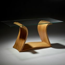 Tasmanian Oak Concave Compound Waveform Coffee Table