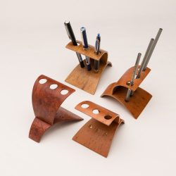 Pen Rests - Tiger Myrtle, Tiger Myrtle, Blackwood and Burled Myrtle