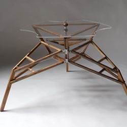 Black-heart (Blackheart) Sassafras Preying Mantis Coffee/Dining Table raised