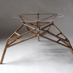 Black-heart (Blackheart) Sassafras Preying Mantis Coffee/Dining Table raised